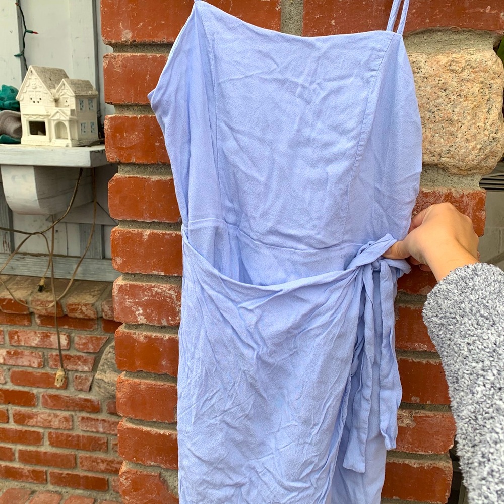 Light Blue Wrap Dress